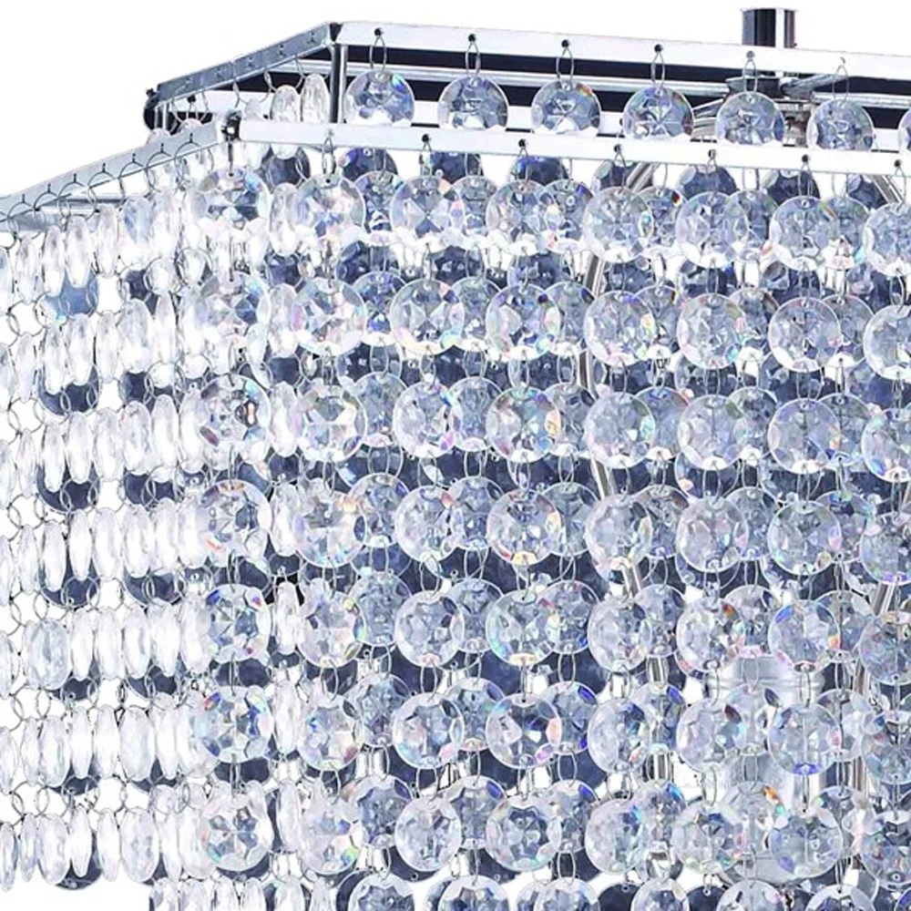 Bling Glam Faux Crystal Rectangular Table Lamp By Homeroots - Image 3