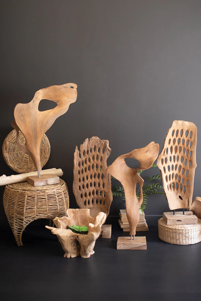 Blooming Teak Root Bowl By Kalalou - Image 2