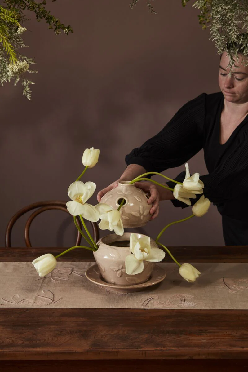 Blossoming Tulipiere Vase 10" By Accent Decor - Image 3