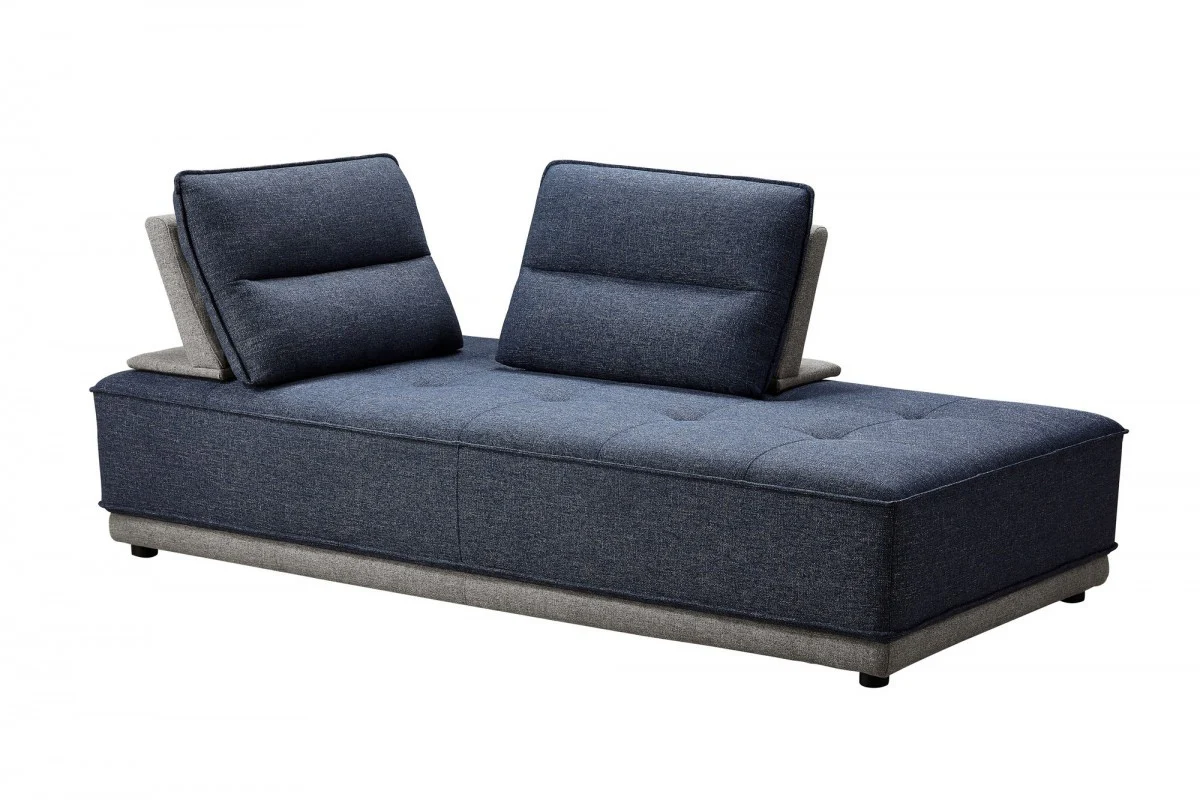 Blue and Gray Ultimate Lounger Modular Sectional Sofa By Homeroots - Image 4
