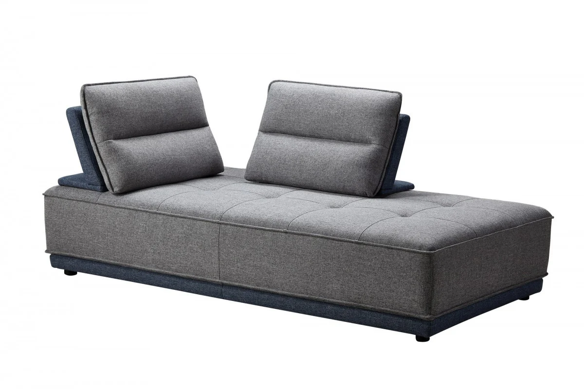 Blue and Gray Ultimate Lounger Modular Sectional Sofa By Homeroots - Image 6