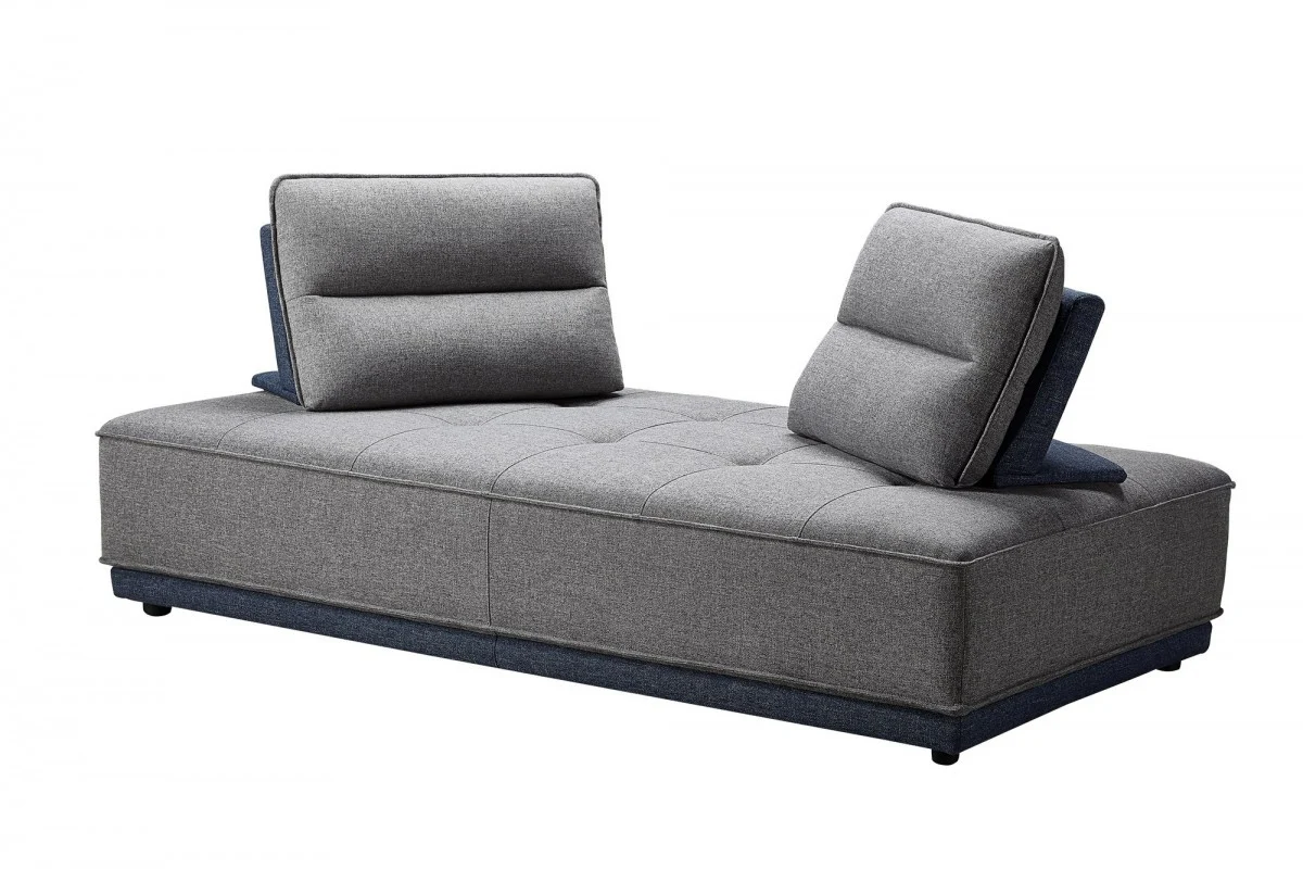 Blue and Gray Ultimate Lounger Modular Sectional Sofa By Homeroots - Image 7