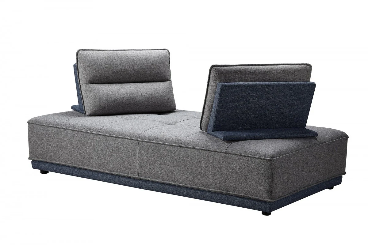 Blue and Gray Ultimate Lounger Modular Sectional Sofa By Homeroots - Image 8