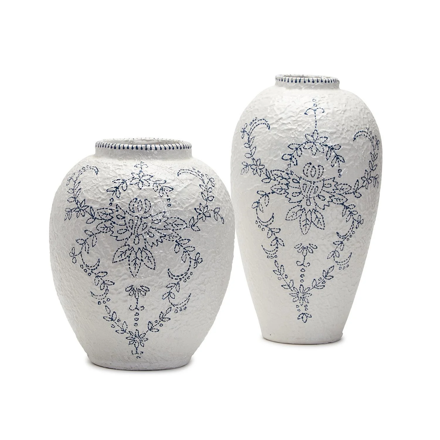 Blue and White Vase Set Of 4 By Tozai Home - Image 2