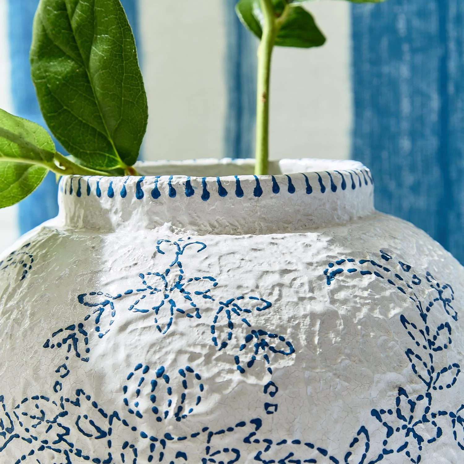 Blue and White Vase Set Of 4 By Tozai Home - Image 3