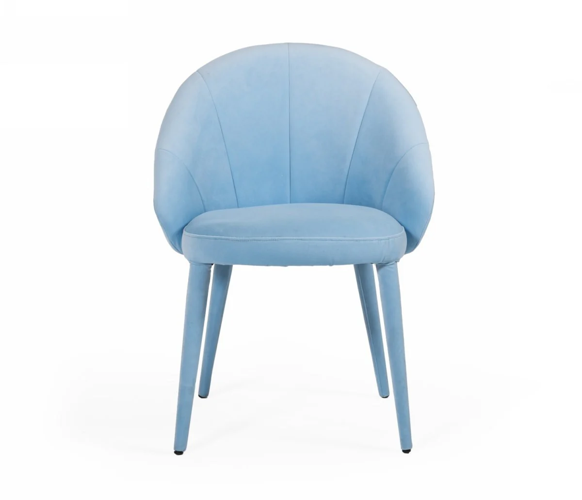 Blue Fabric Wrapped Dining Chair By Homeroots - Image 3