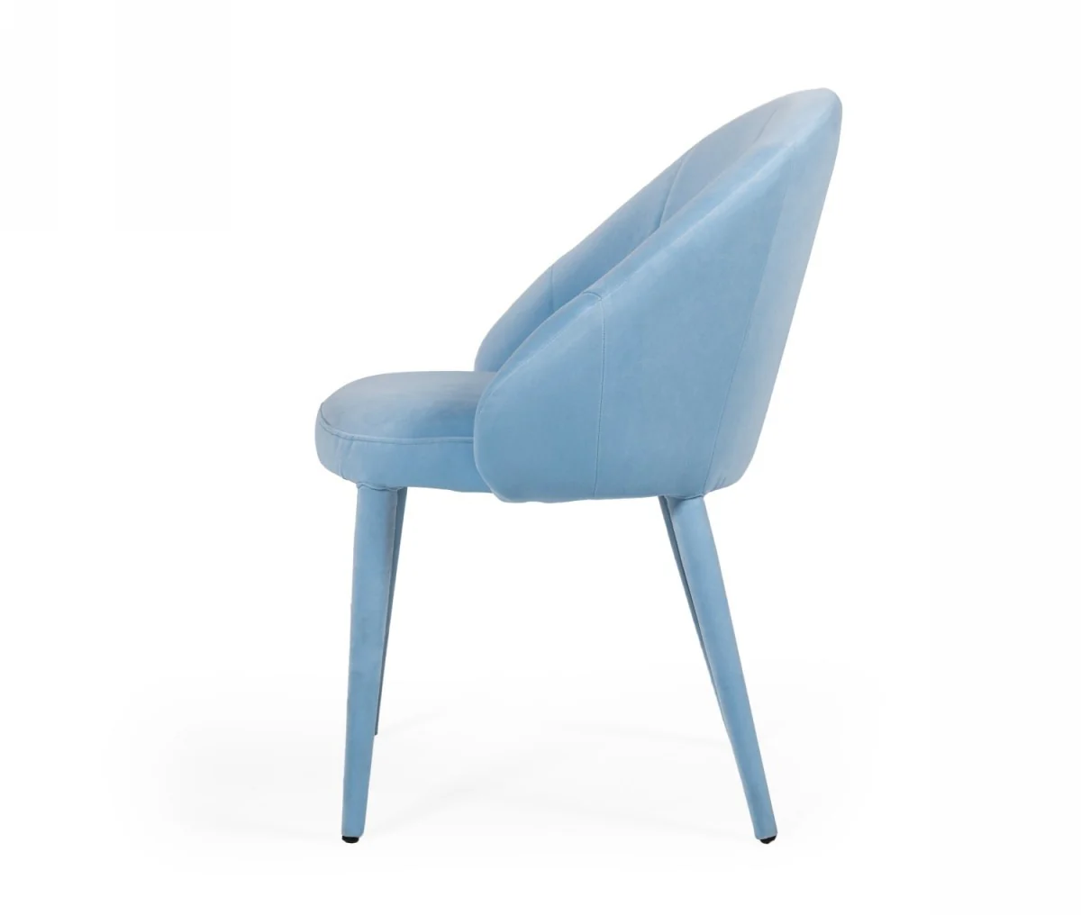 Blue Fabric Wrapped Dining Chair By Homeroots - Image 5
