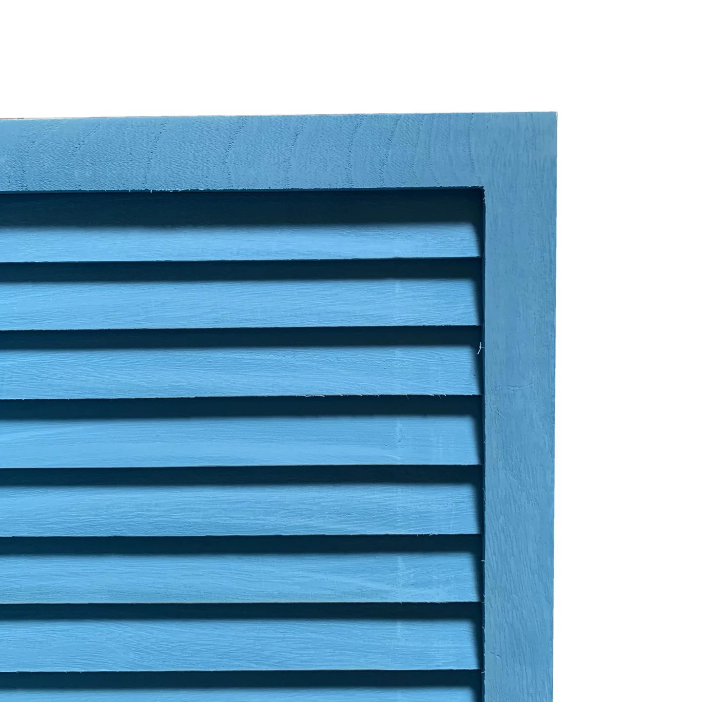 Blue Finish Wood Shutter 3 Panel Room Divider Screen By Homeroots - Image 3