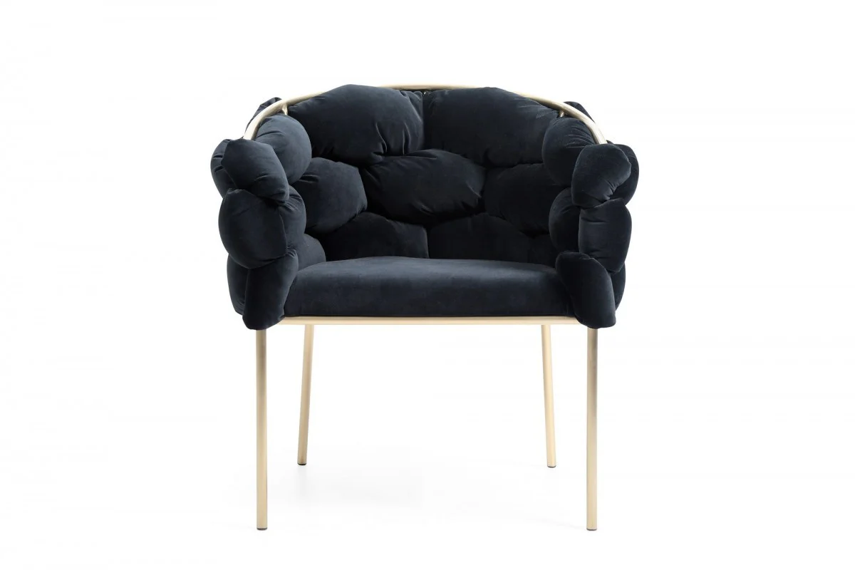 Blue Geo Velvet and Black Velvet Dining Chair By Homeroots - Image 21