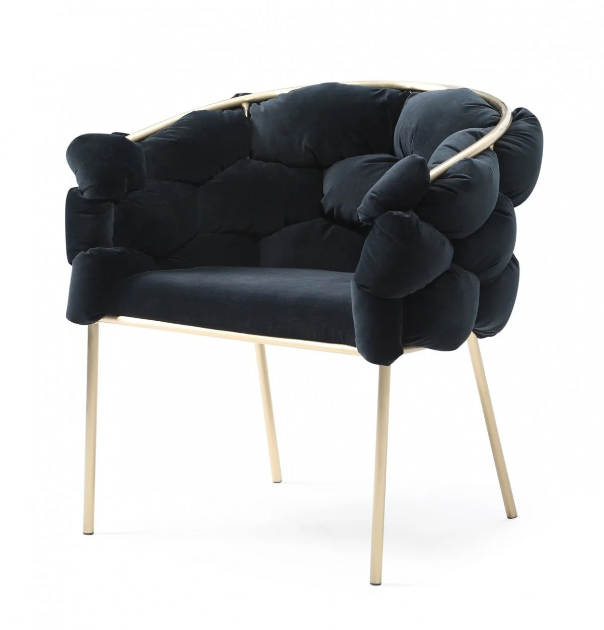 Blue Geo Velvet and Black Velvet Dining Chair By Homeroots - Image 22