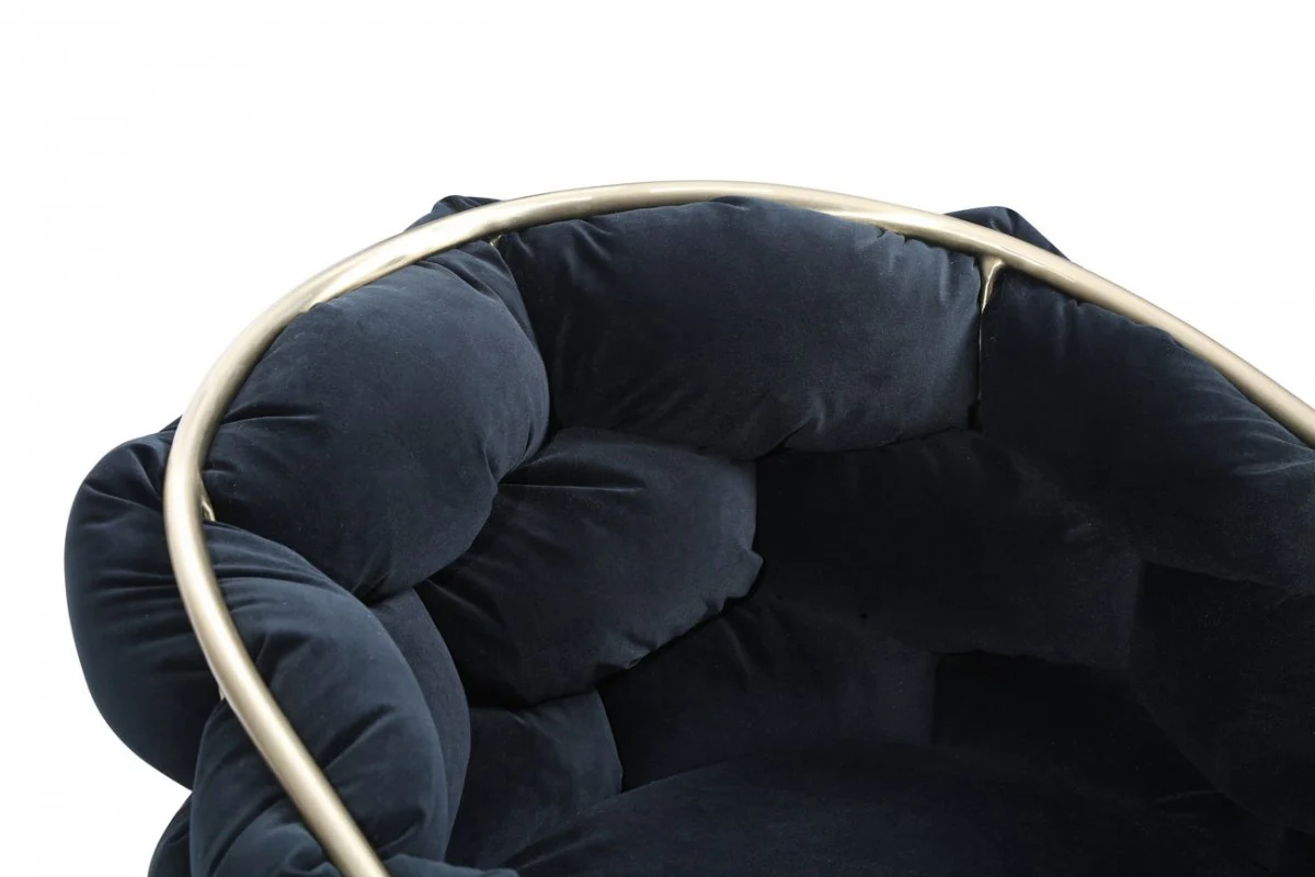 Blue Geo Velvet and Black Velvet Dining Chair By Homeroots - Image 24