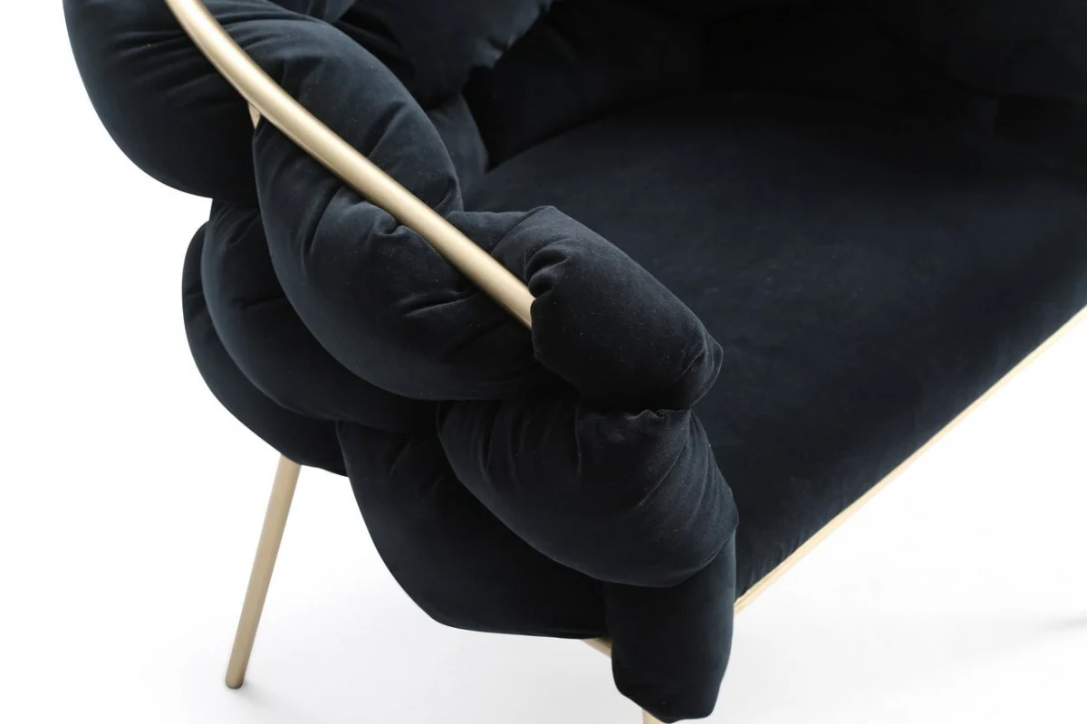Blue Geo Velvet and Black Velvet Dining Chair By Homeroots - Image 25