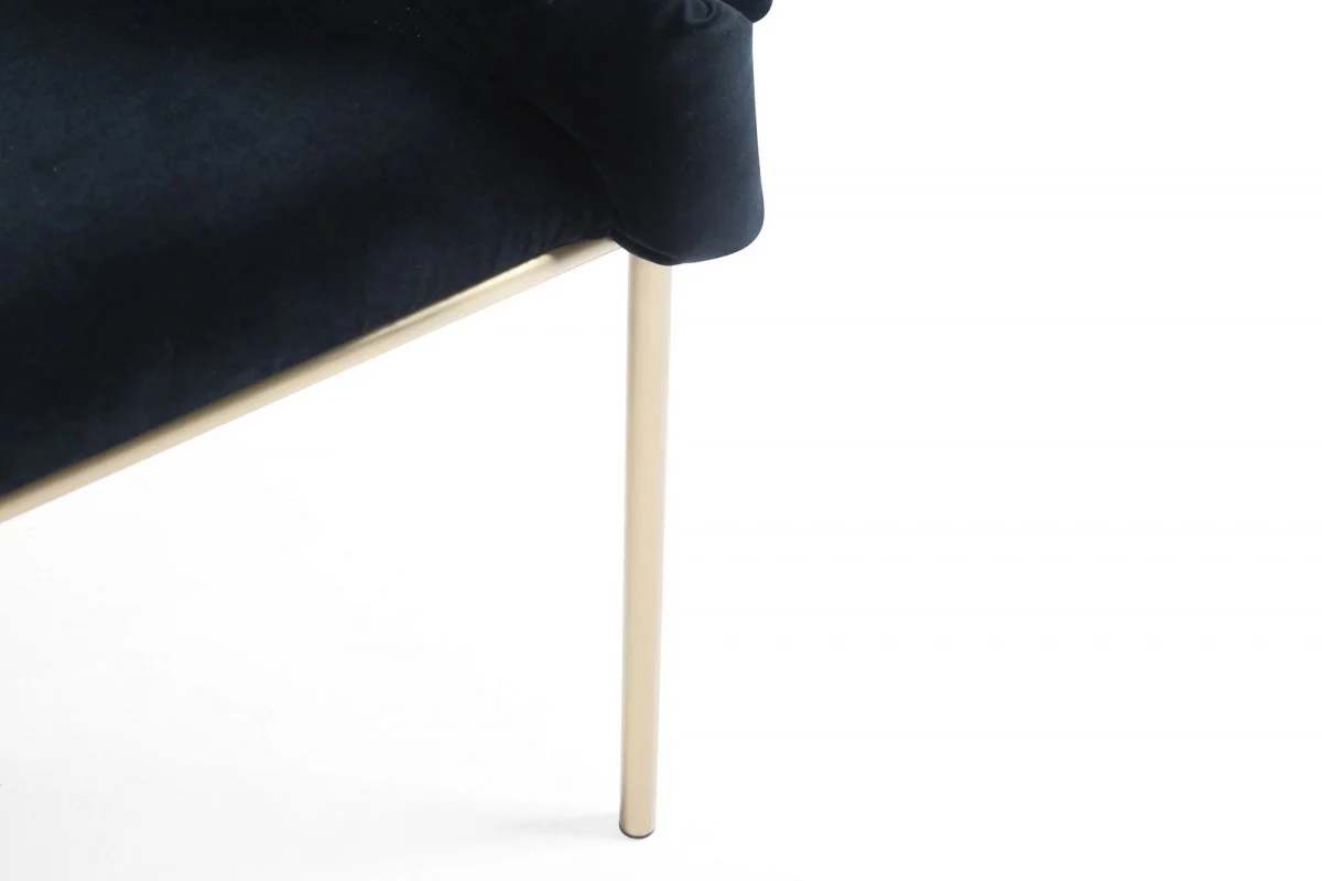 Blue Geo Velvet and Black Velvet Dining Chair By Homeroots - Image 27