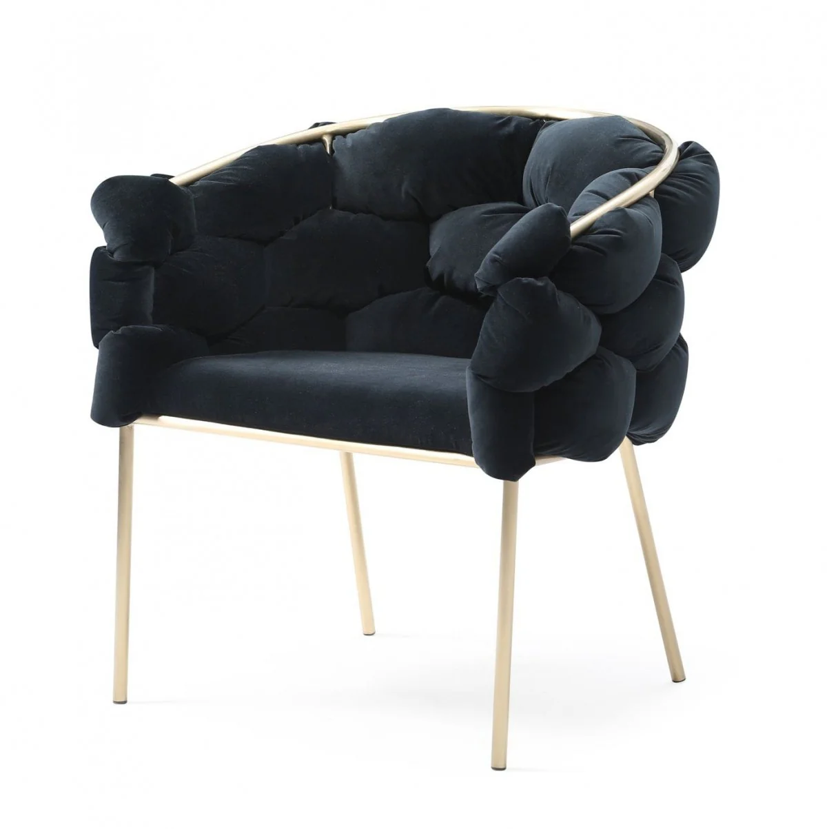 Blue Geo Velvet and Black Velvet Dining Chair By Homeroots - Image 38