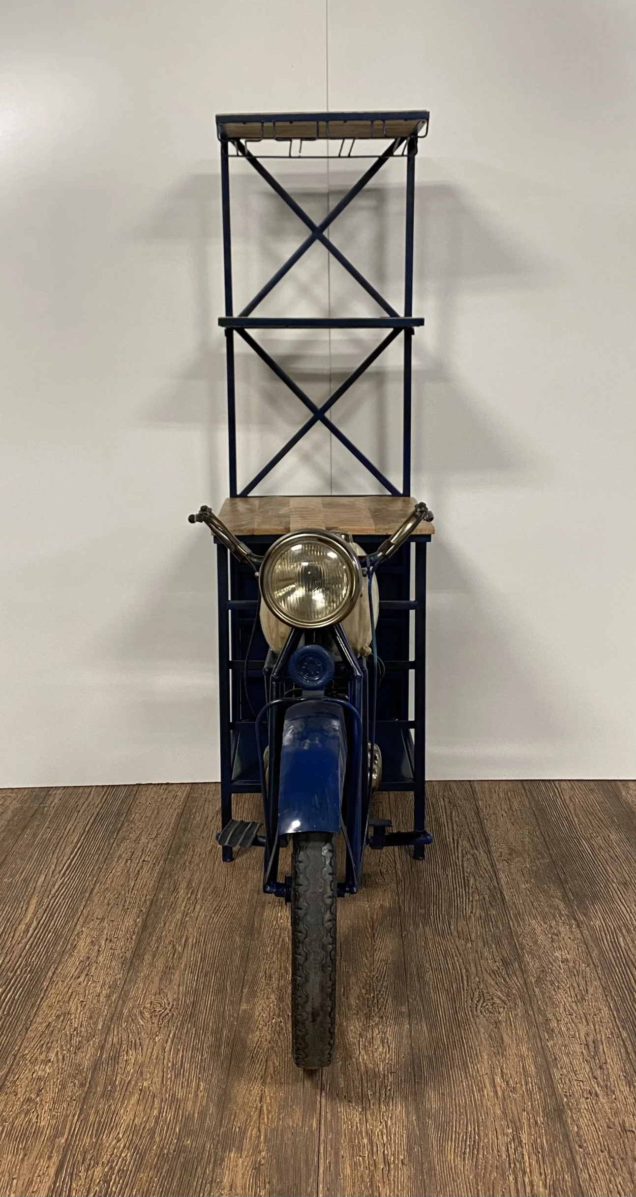 Blue Half-Bike Bar By Homeroots - Image 5