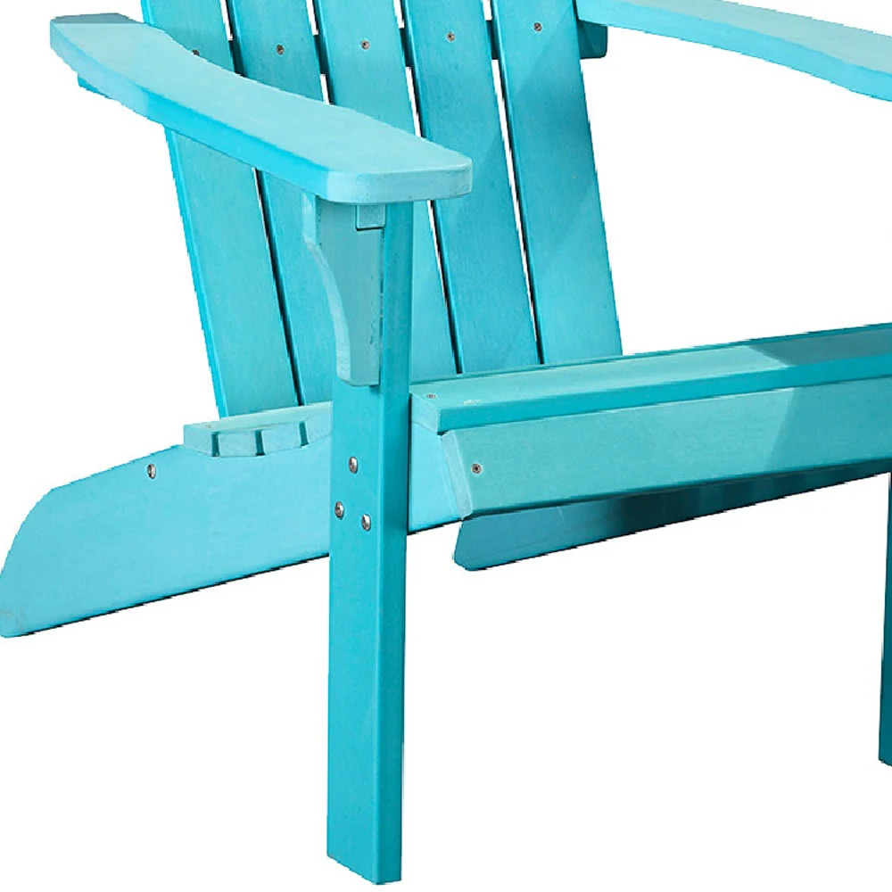 Blue Heavy Duty Plastic Adirondack Chair By Homeroots - Image 4