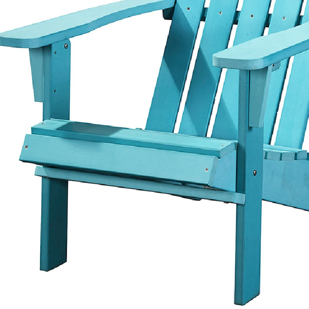 Blue Heavy Duty Plastic Indoor Outdoor Adirondack Chair By Homeroots - Image 3