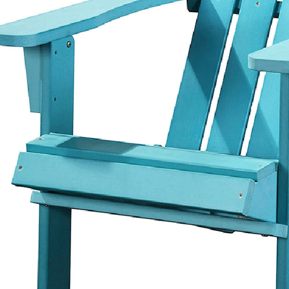 Blue Heavy Duty Plastic Indoor Outdoor Adirondack Chair By Homeroots - Image 4