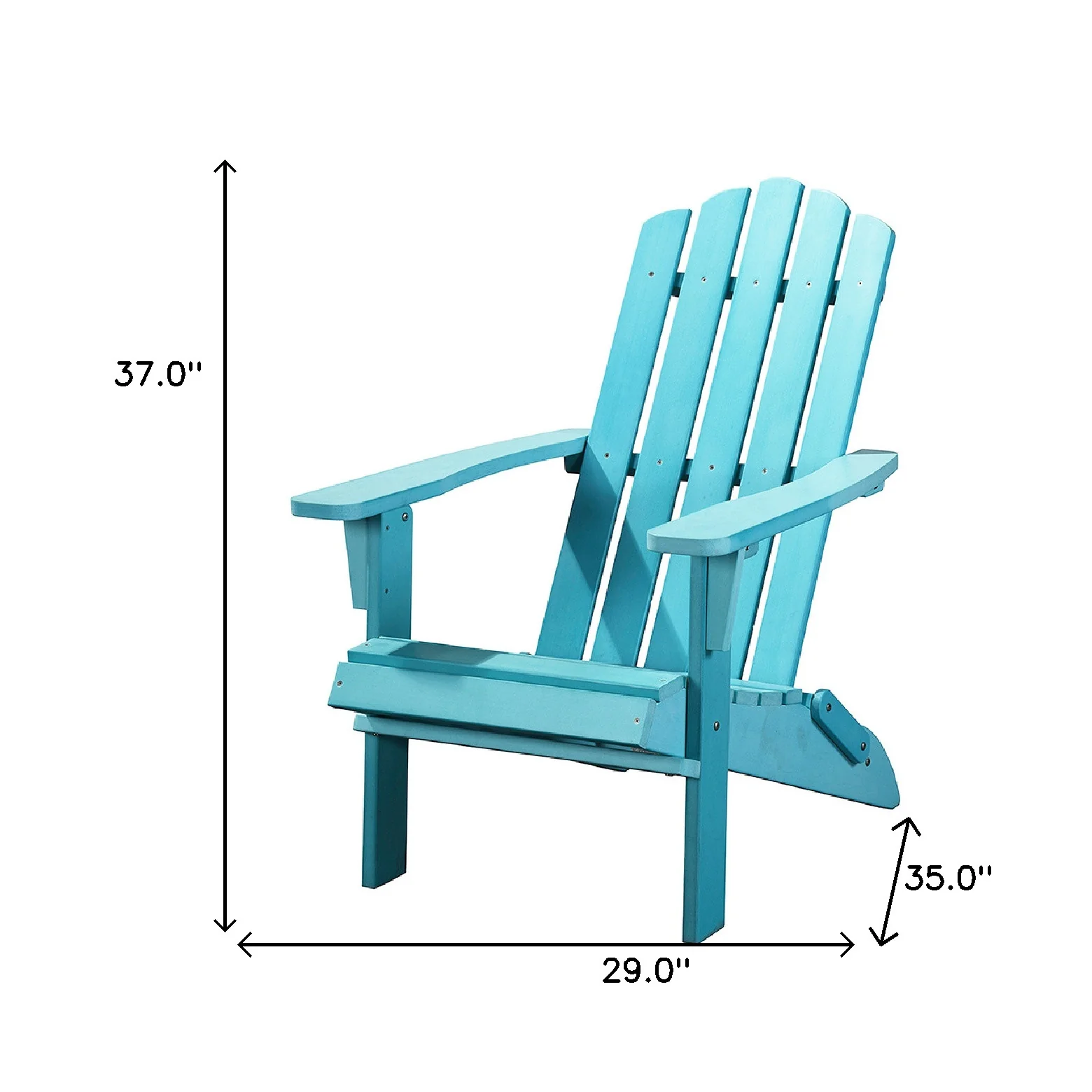 Blue Heavy Duty Plastic Indoor Outdoor Adirondack Chair By Homeroots - Image 6