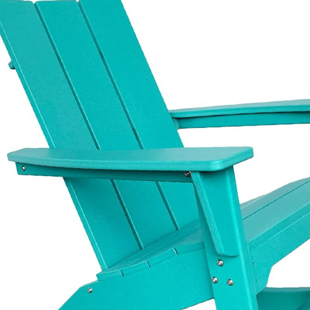 Blue Heavy Duty Plastic Indoor Outdoor Rocking Chair By Homeroots - Image 3
