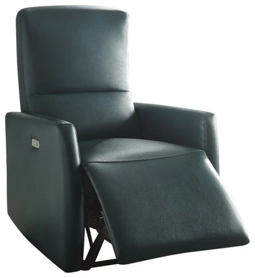 Blue Leather-Aire Power Motion Recliner By Homeroots - Image 2