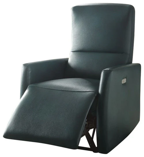 Blue Leather-Aire Power Motion Recliner By Homeroots - Image 3