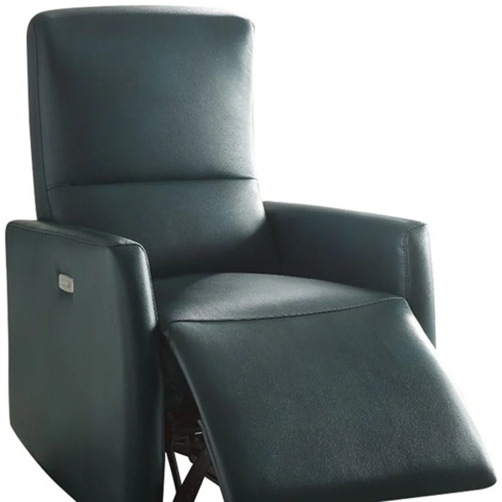 Blue Leather-Aire Power Motion Recliner By Homeroots - Image 4