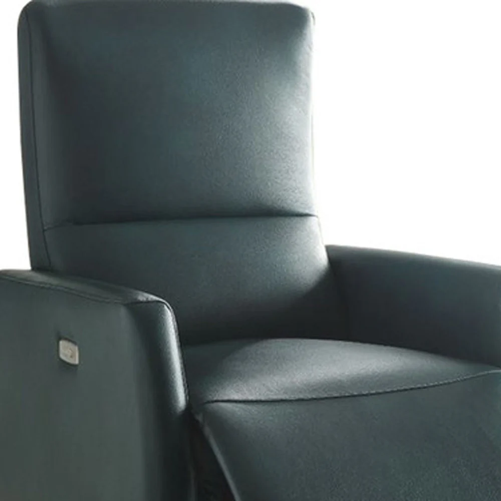 Blue Leather-Aire Power Motion Recliner By Homeroots - Image 5