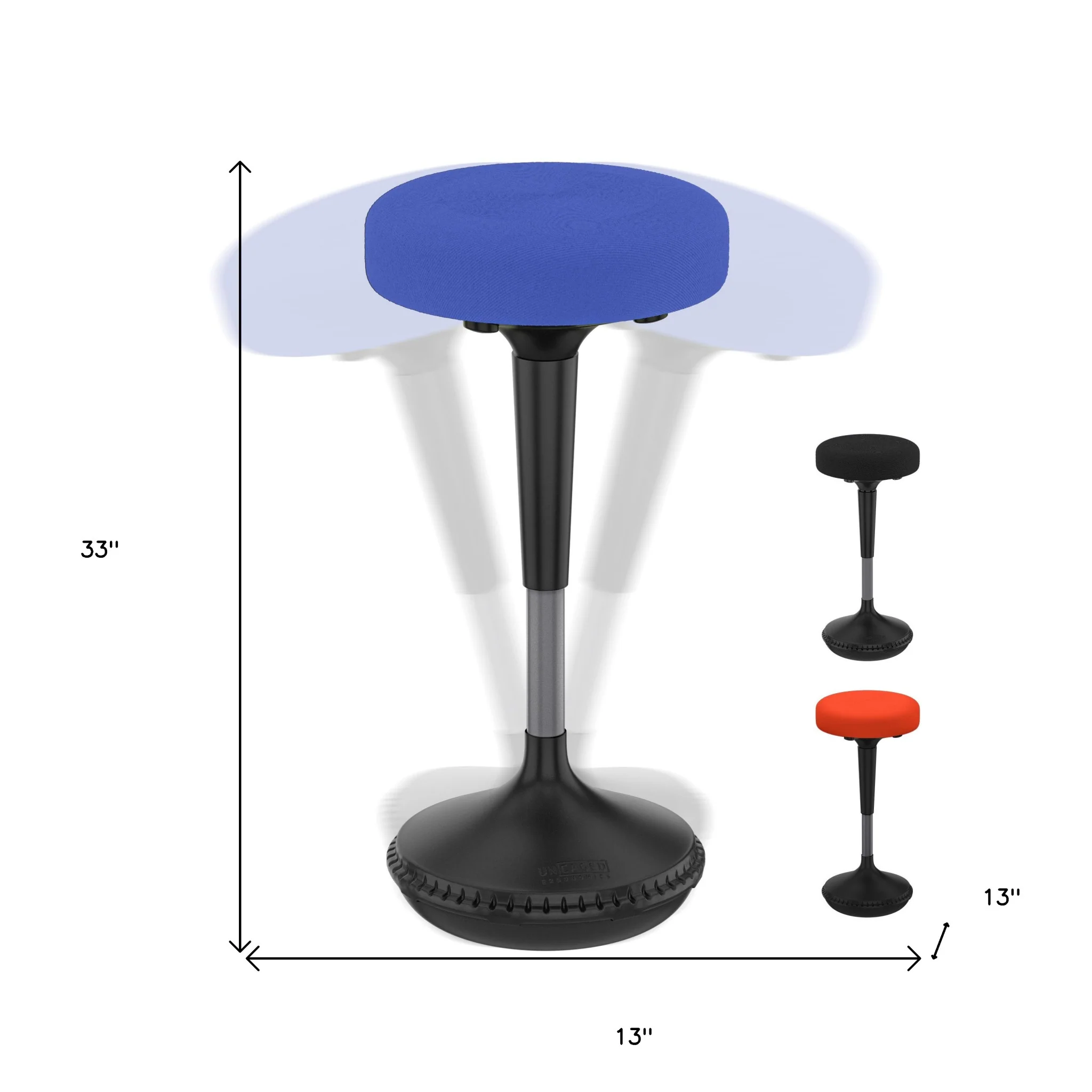 Blue Tall Swivel Active Balance Chair By Homeroots - Image 5