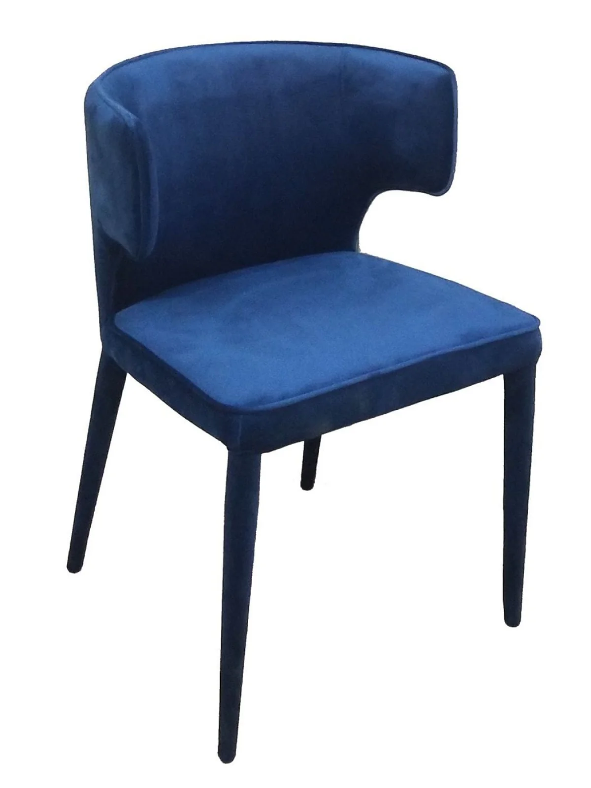Blue Velvet Wrapped Dining Chair By Homeroots - Image 3