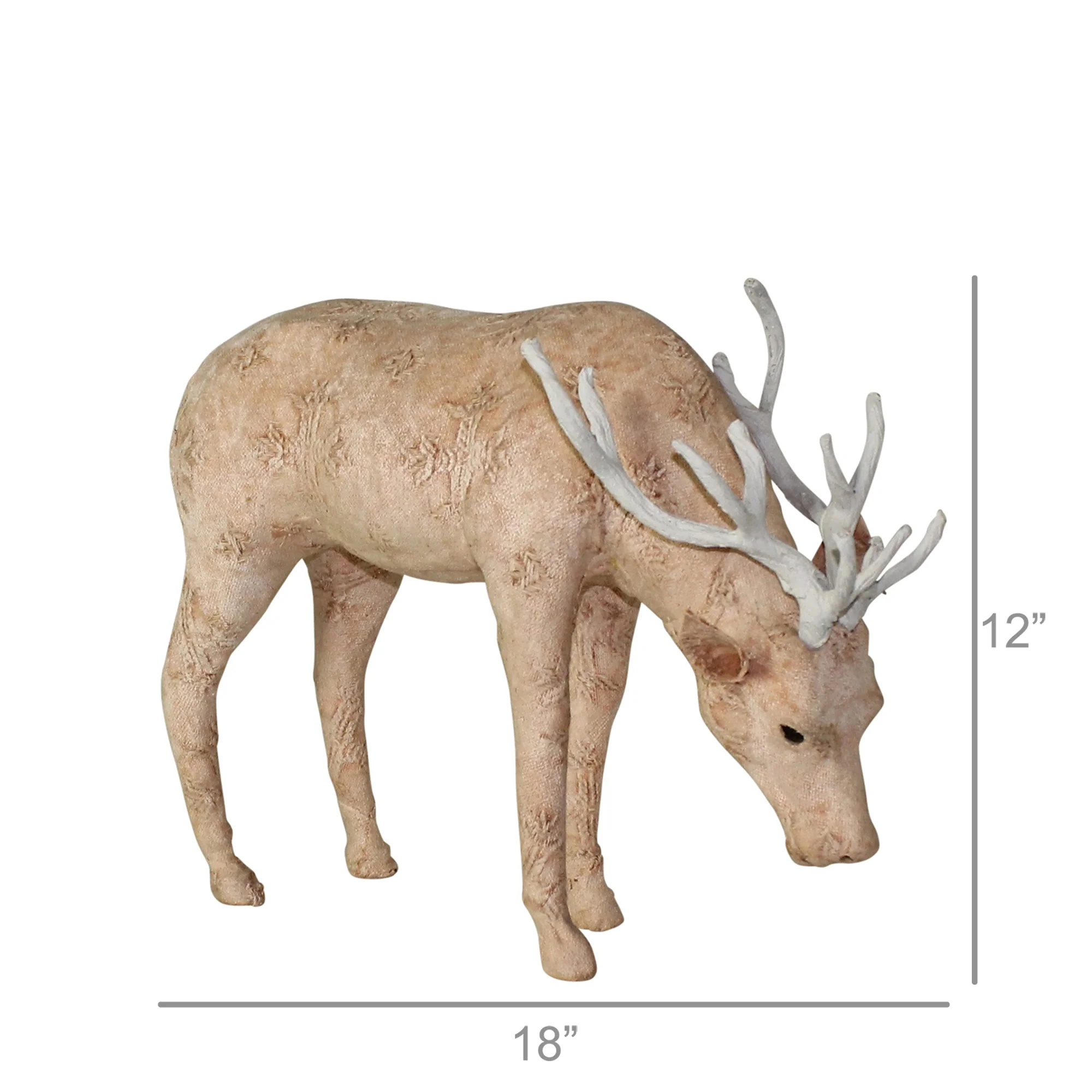Blush Stag Grazing - Large - Stonewashed Pink Set Of 2 By HomArt - Image 4