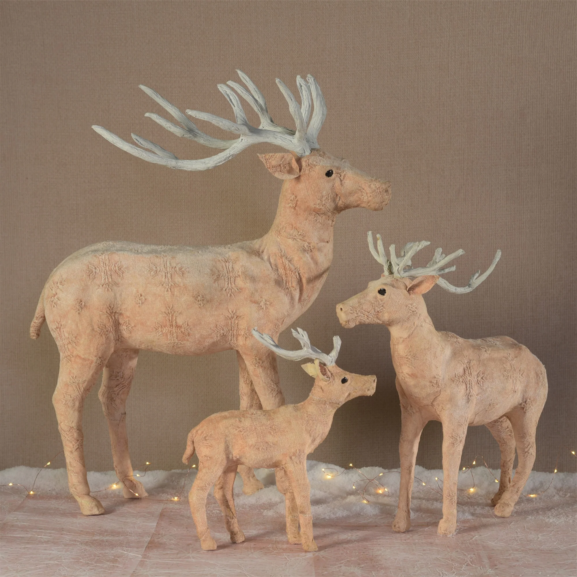 Blush Stag Standing - Large - Stonewashed Pink Set Of 2 By HomArt - Image 2