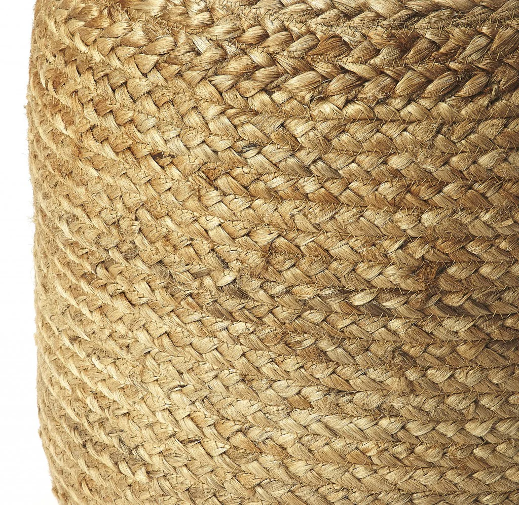 Bohemian Bullet Jute Pouf Ottoman By Homeroots - Image 3