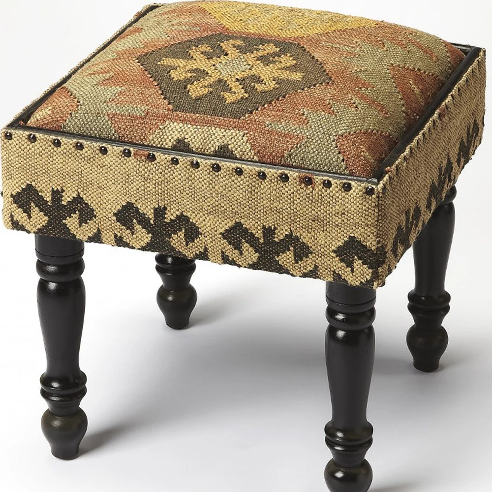 Bohemian Jute Stool By Homeroots - Image 3