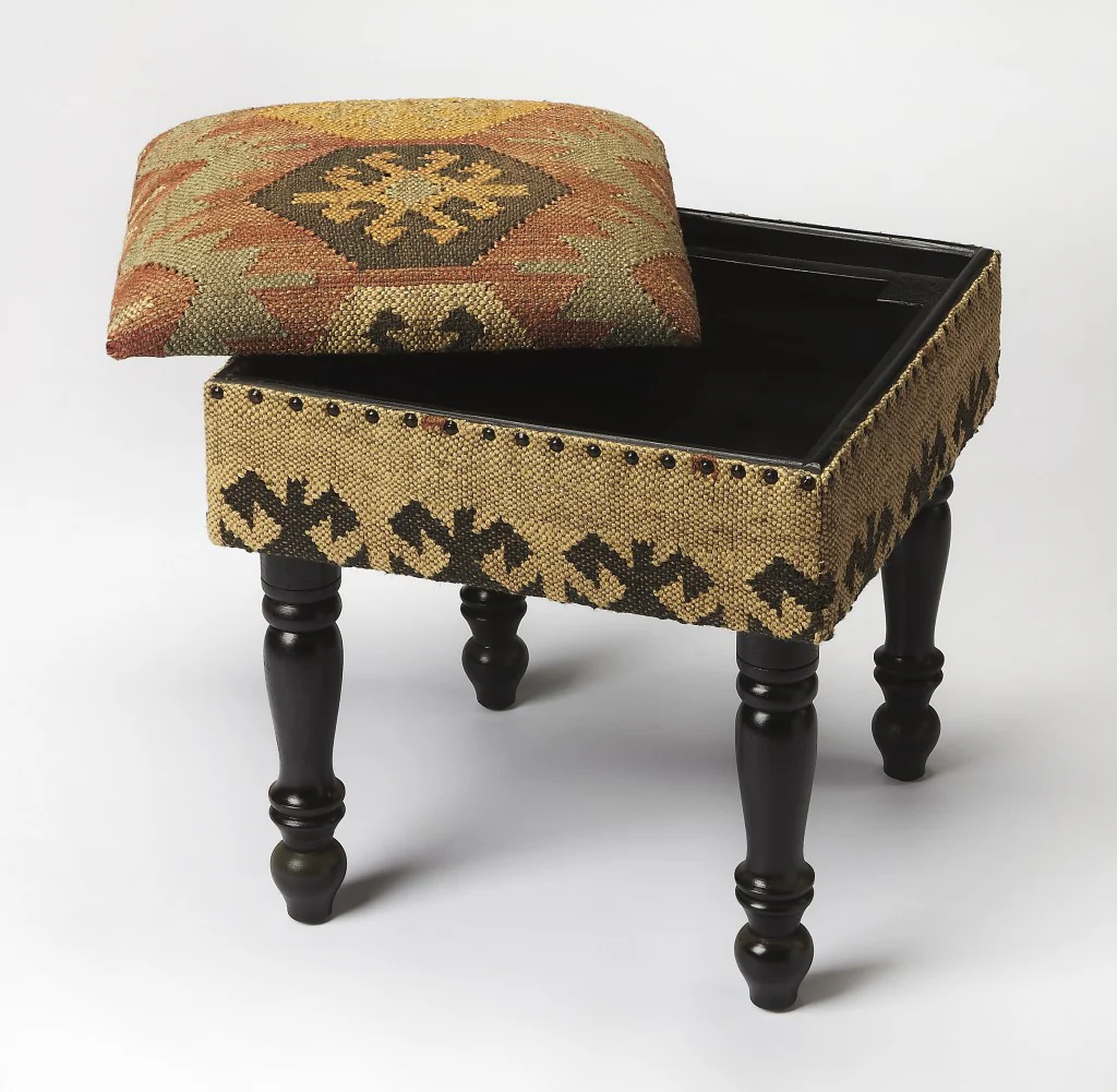 Bohemian Jute Stool By Homeroots - Image 4