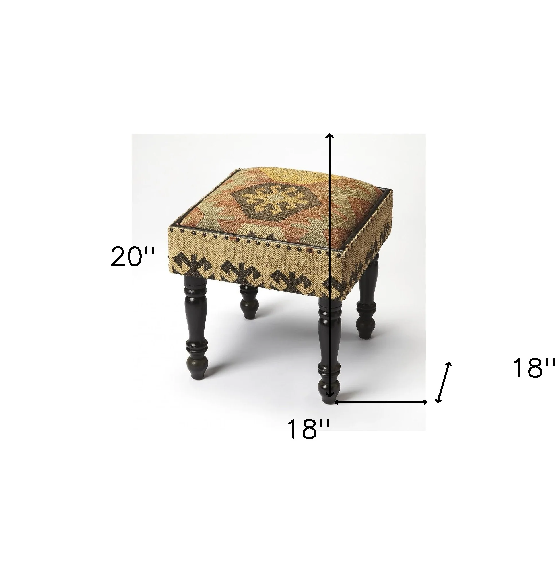 Bohemian Jute Stool By Homeroots - Image 7