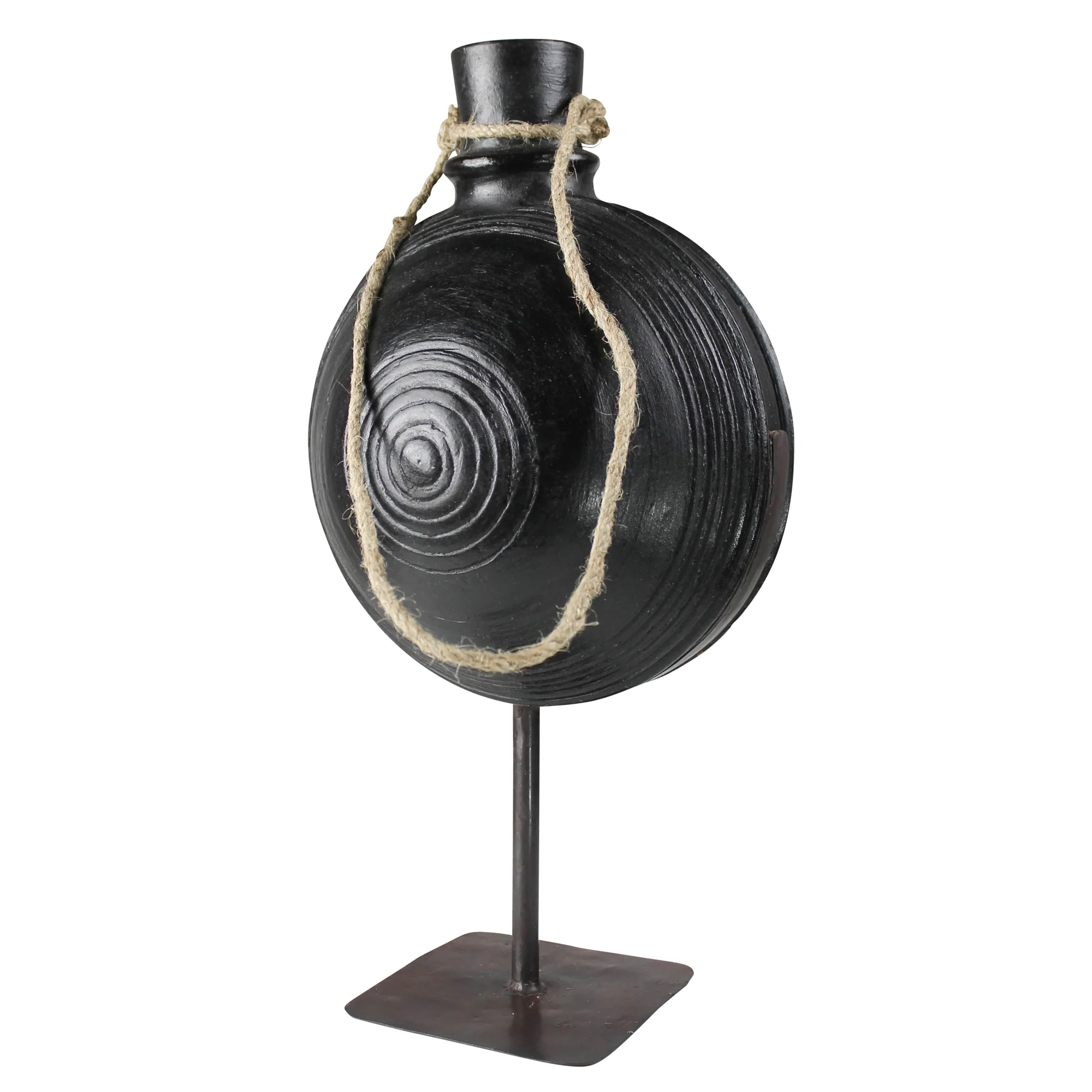 Bola Clay Pot on Stand - Large By HomArt - Image 2