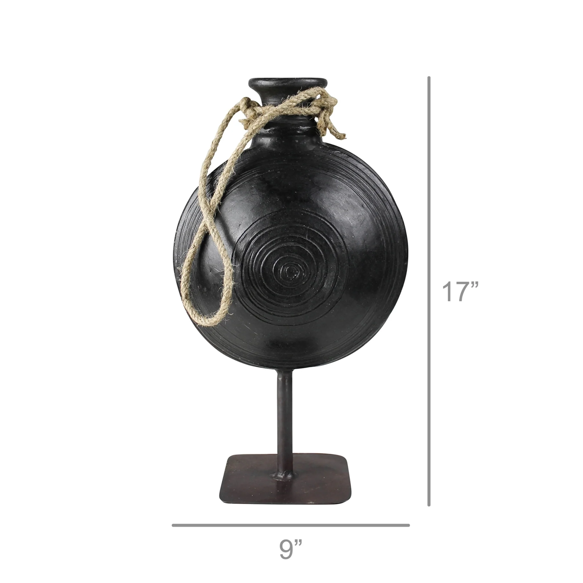 Bola Clay Pot on Stand - Large By HomArt - Image 4