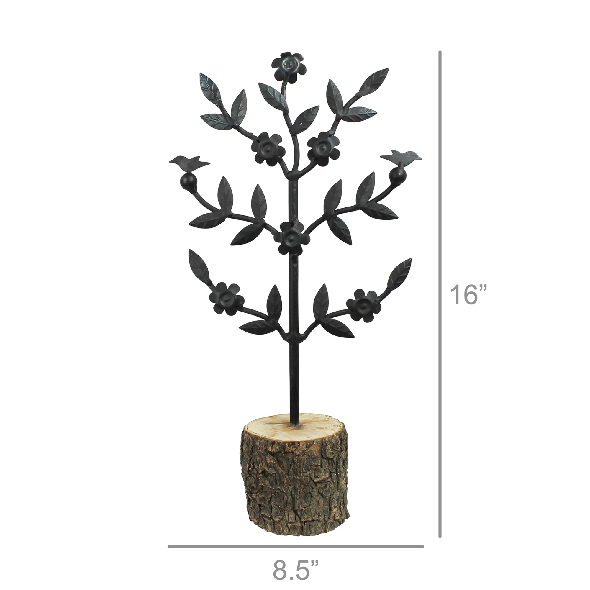 Bola Tree, Iron & Wood Set Of 2 By HomArt - Image 2