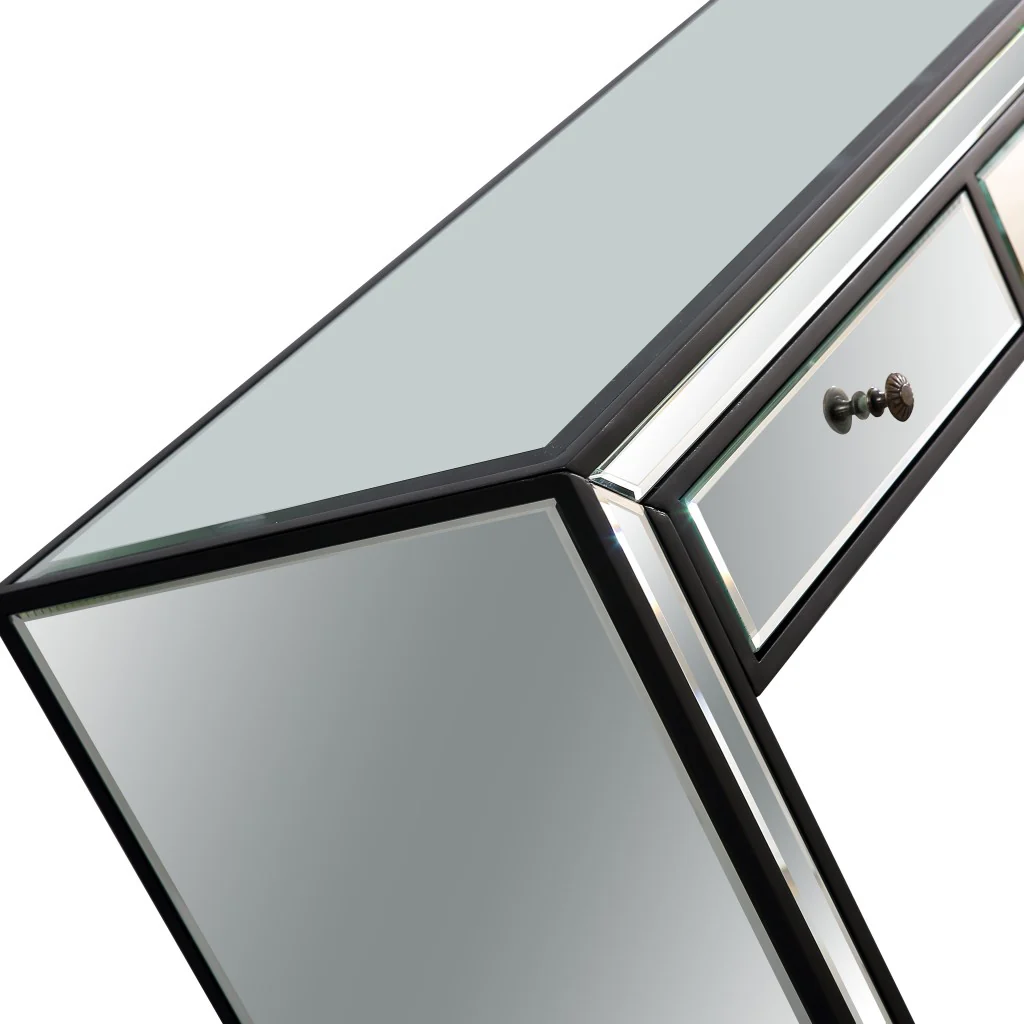 Bold and Black Console Table By Homeroots - Image 2