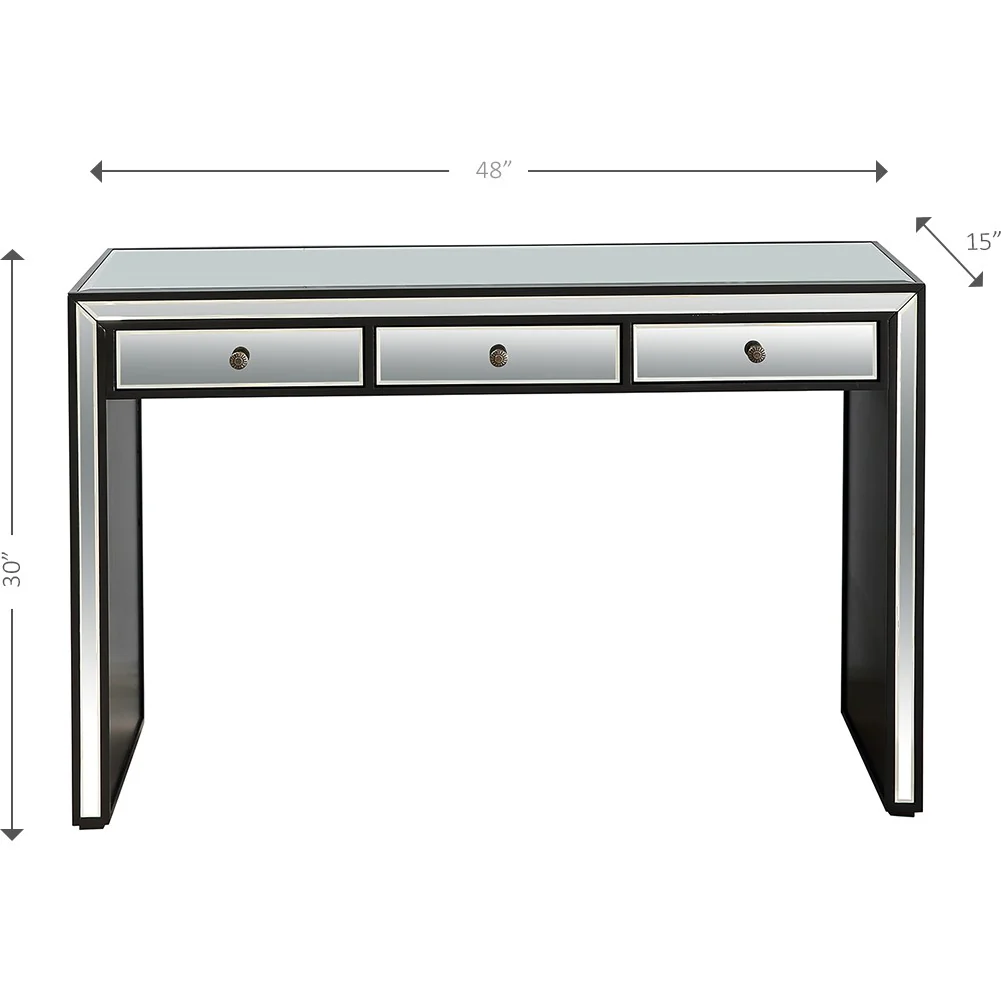 Bold and Black Console Table By Homeroots - Image 4