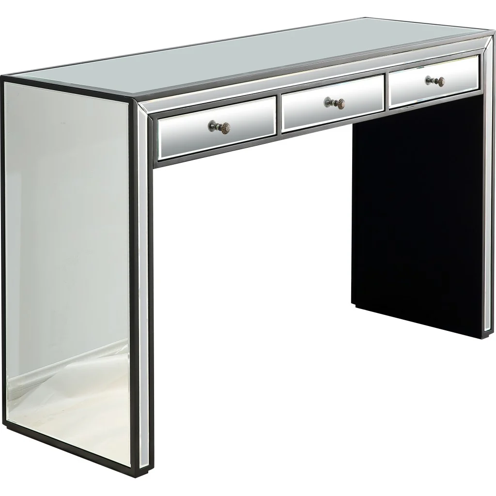 Bold and Black Console Table By Homeroots - Image 6