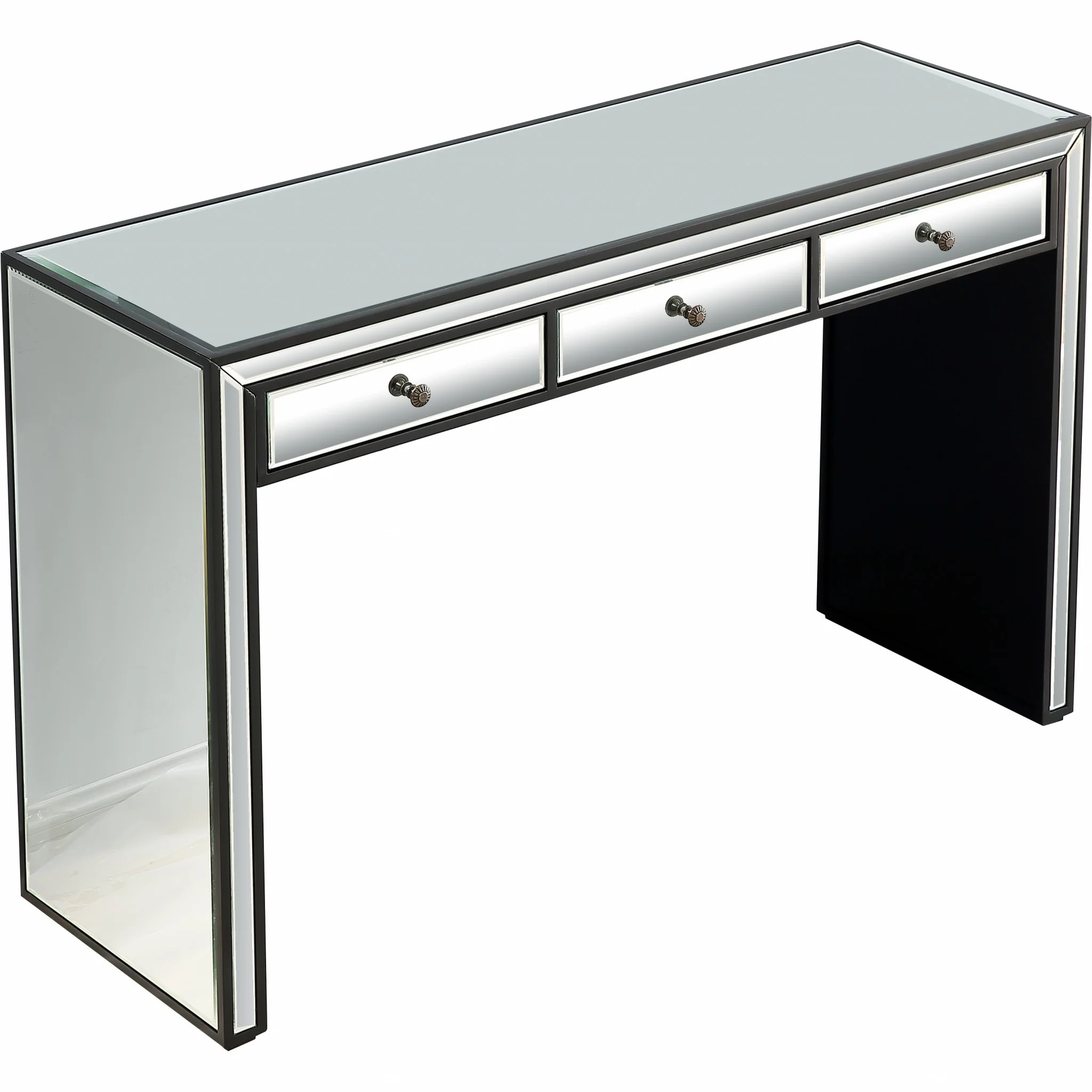Bold and Black Console Table By Homeroots - Image 7