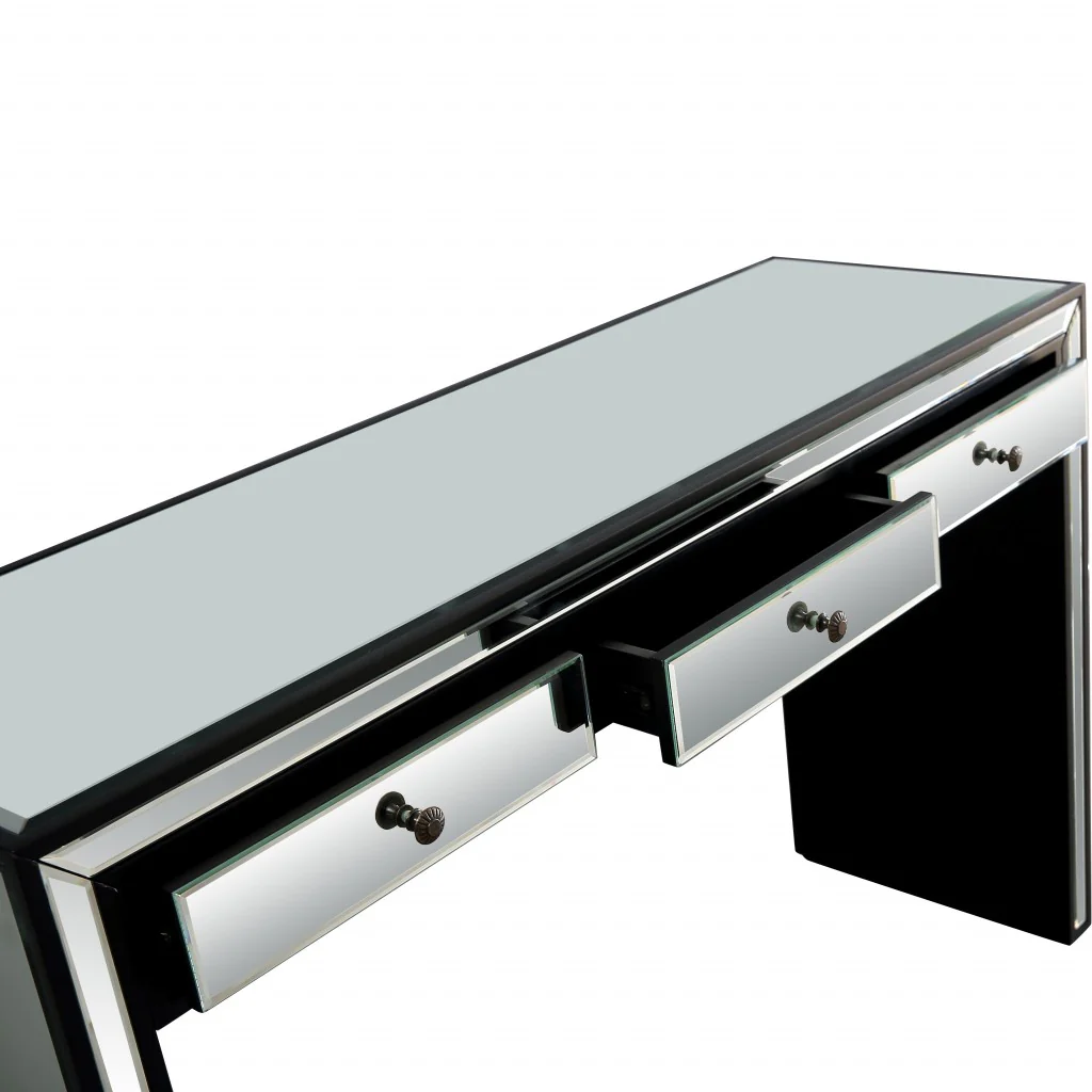 Bold and Black Console Table By Homeroots - Image 9