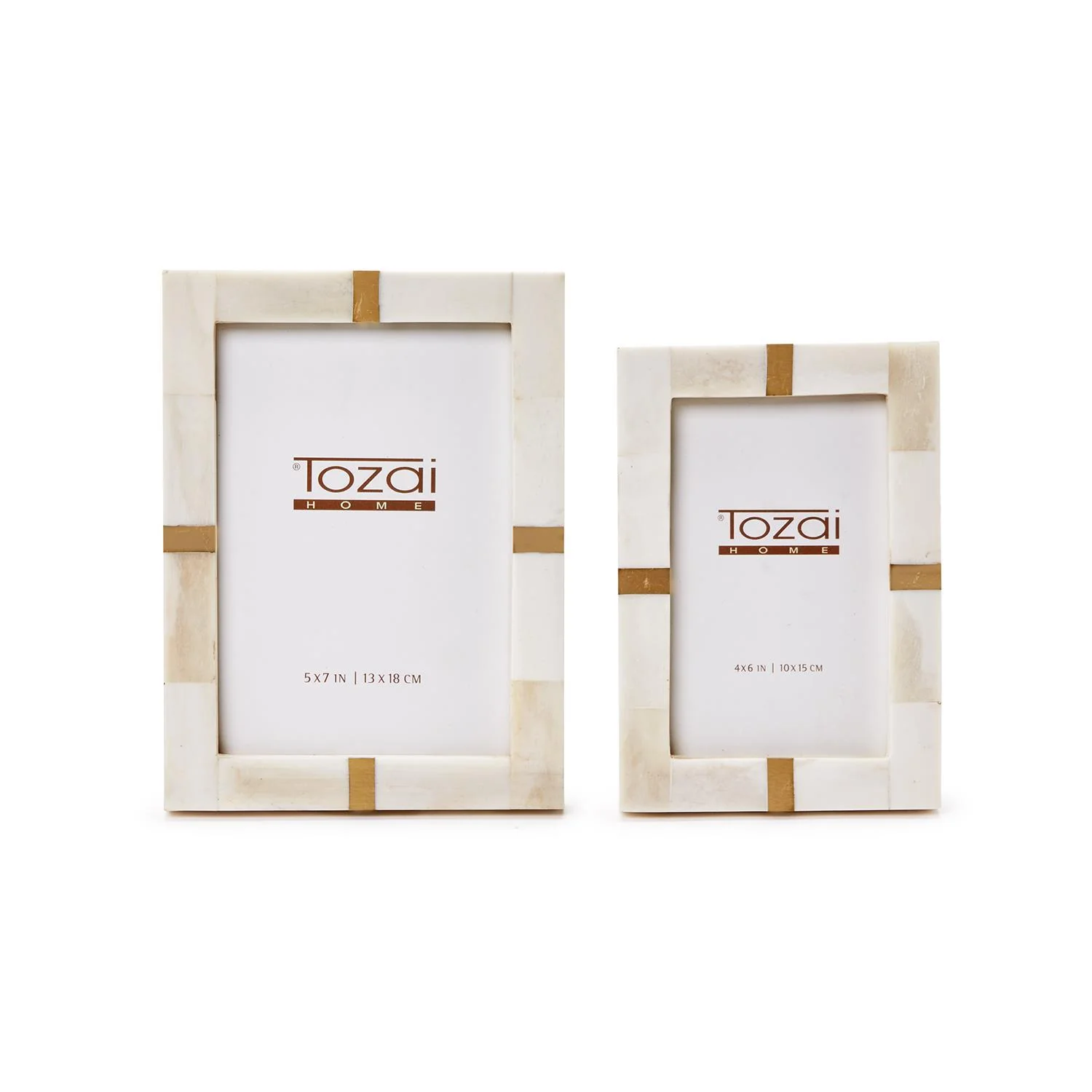 Bone and Brass Photo Frame Set Of 8 By Tozai Home - Image 2