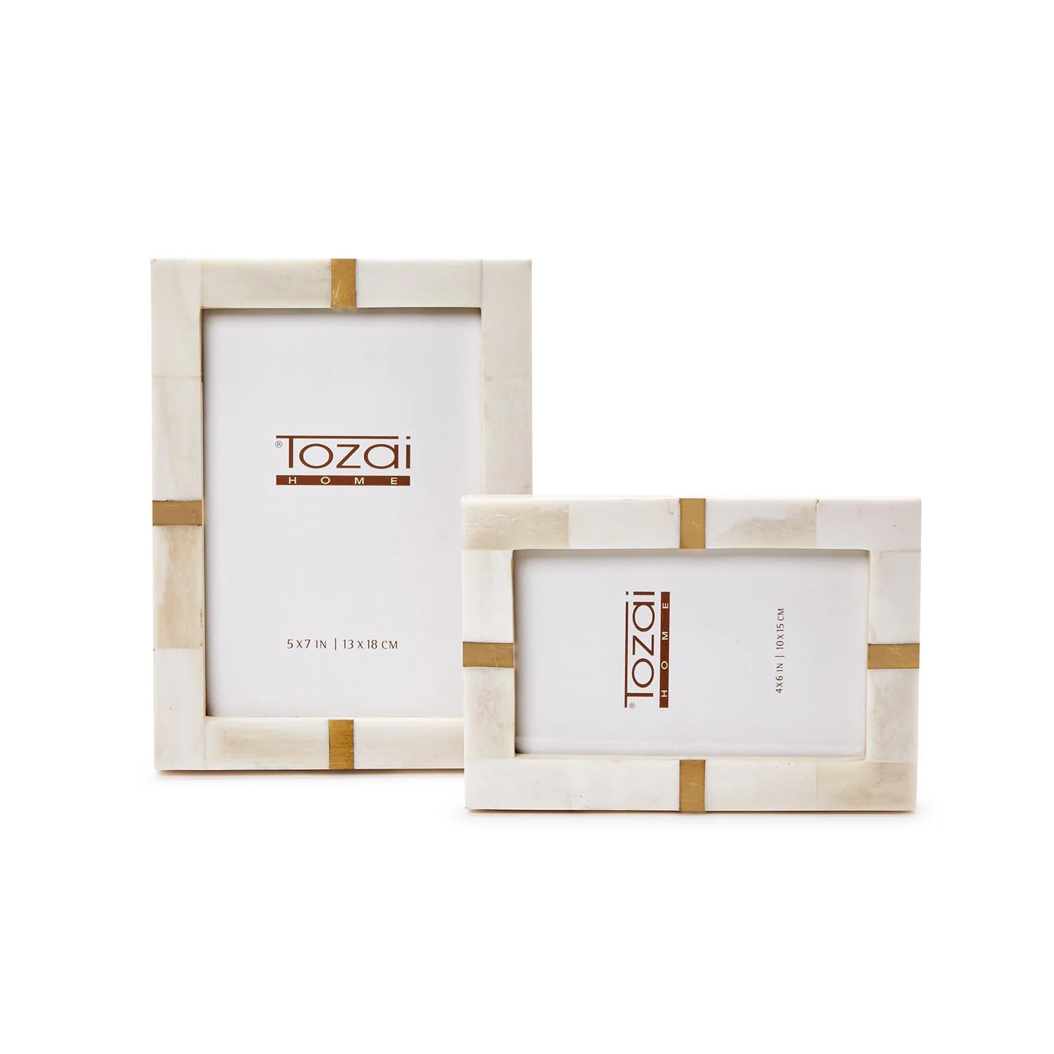 Bone and Brass Photo Frame Set Of 8 By Tozai Home - Image 3