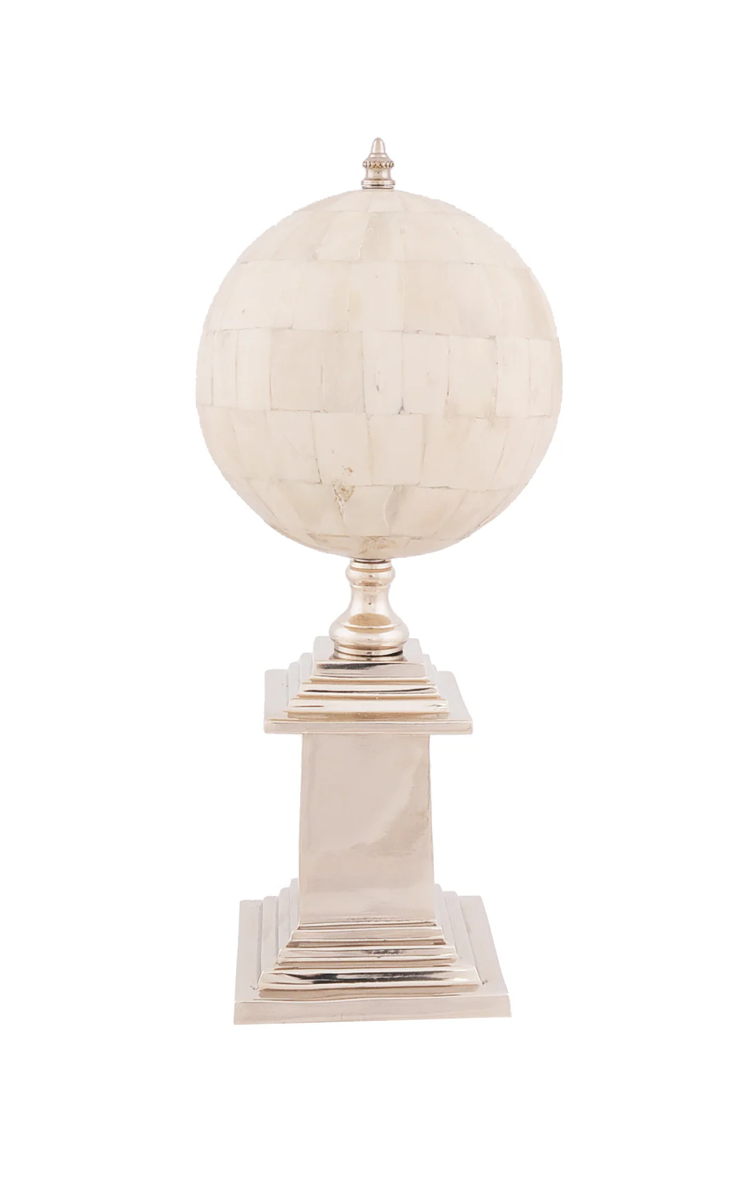 Bone Globe With Alluminum Base By Homeroots - Image 2