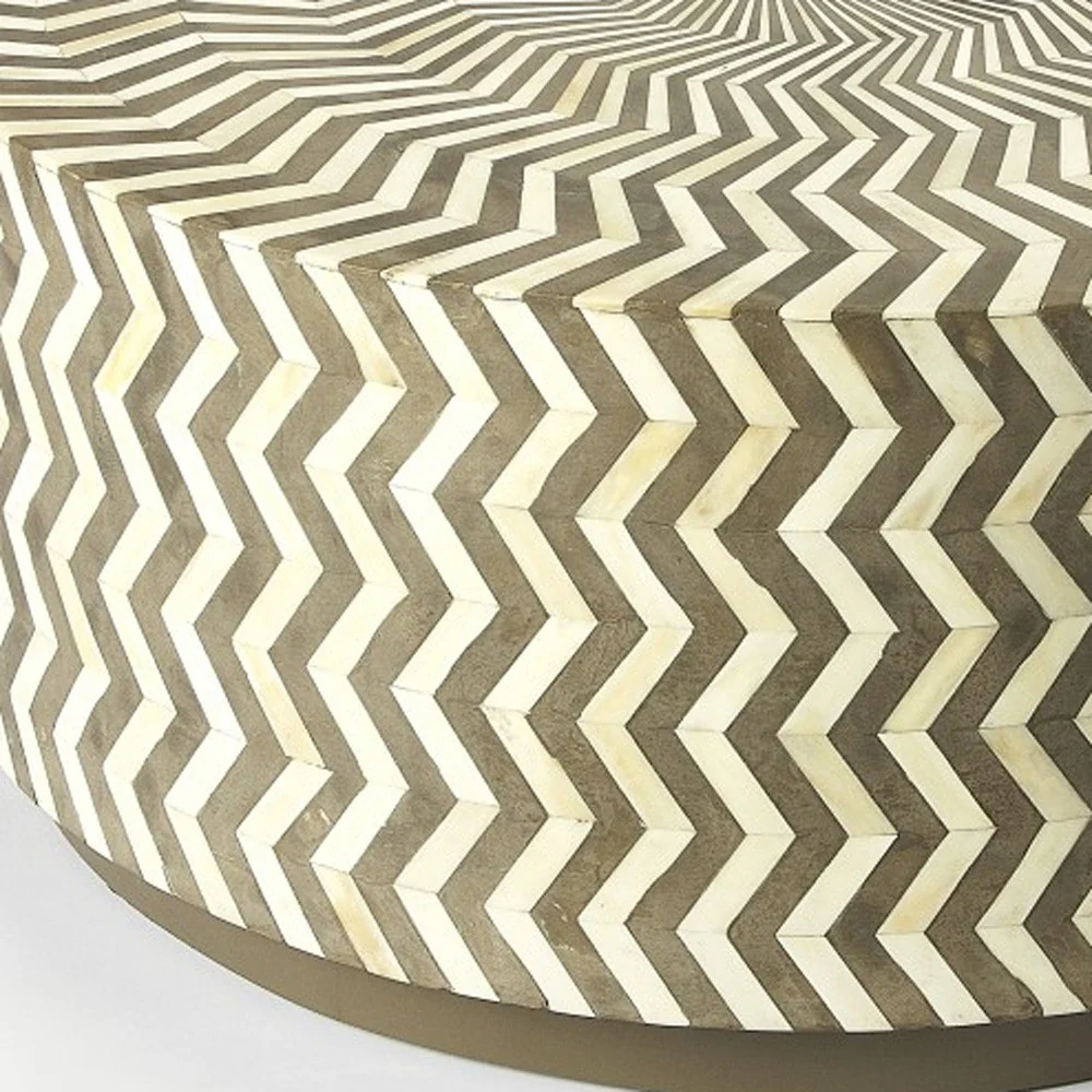 Bone Inlay Coffee Table By Homeroots - Image 4