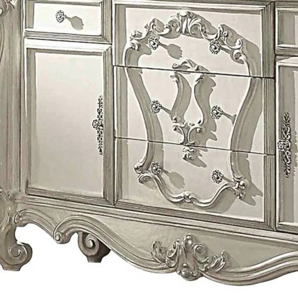 Bone White Wood Dresser By Homeroots - Image 4