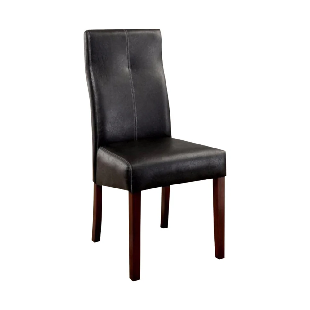 Bonneville I Contemporary Side Chair With Black Pu, Set Of 2 By Benzara - Image 2